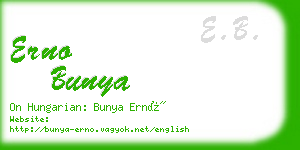 erno bunya business card